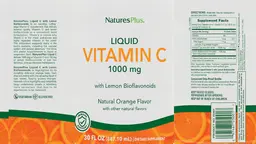 Label for Liquid C Supplement 1000 mg Orange Flavor