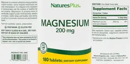 Label for Magnesium 200 mg