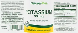 Label for Potassium 99 mg