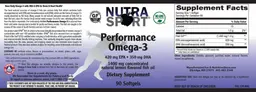 Label for Performance Omega-3