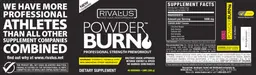 Label for Powder Burn Lime