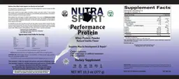 Label for Performance Protein Natural Vanilla Flavor