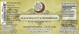 Label for Black Walnut & Wormwood