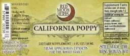 Label for California Poppy