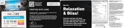 Label for Relax THC + CBD Gummies 10 mg THC 20 mg CBD Watermelon Splash