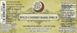 Label for Wild Cherry Bark Syrup