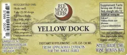 Label for Yellow Dock