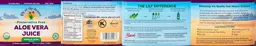 Label for Aloe Vera Juice Whole Leaf Filtered