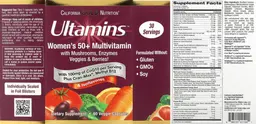 Label for Women's 50+ Multi-Vitamin