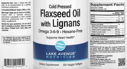 Label for Flaxseed Oil with Lignans