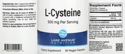 Label for L-Cysteine 500 mg