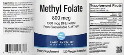Label for Methyl Folate 800 mcg