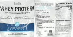 Label for Whey Protein Plus Probiotics and Enzymes Chocolate