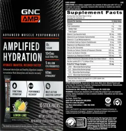 Label for Amplified Hydration Lemon Lime