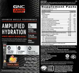 Label for Amplified Hydration Tropical Punch