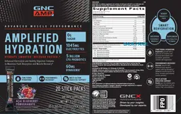 Label for Amplified Hydration Acai Blueberry Pomegranate