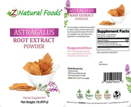 Label for Astragalus Root Extract Powder