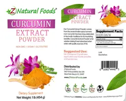 Label for Curcumin Extract Powder