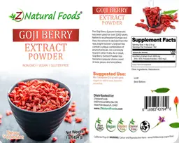 Label for Goji Berry Extract Powder