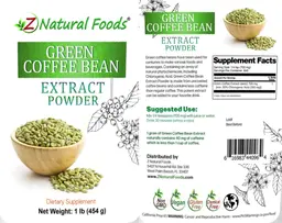 Label for Green Coffee Bean Extract Powder