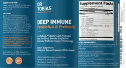 Label for Deep Immune Probiotics & Prebiotics