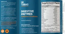 Label for Digestive Enzymes Prebiotics & Probiotics
