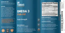 Label for Triple Strength Omega 3 Fish Oil