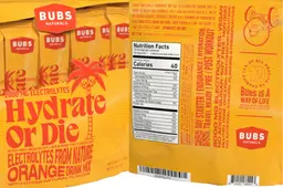 Label for Hydrate or Die Orange