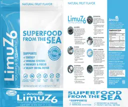 Label for Limuzu 6 Natural Fruit Flavor