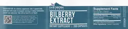 Label for Bilberry Extract