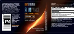 Label for Slimvance Core Slimming Complex