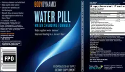 Label for Water Pill