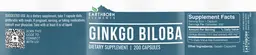 Label for Ginkgo Biloba