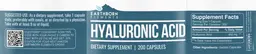 Label for Hyaluronic Acid