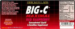 Label for BIG-C Maximal Red Raspberry