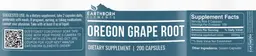 Label for Oregon Grape Root