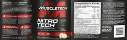 Label for Nitro Tech Vanilla Cream