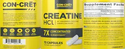 Label for Creatine HCl