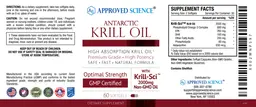 Label for Antarctic Krill Oil 2000 mg