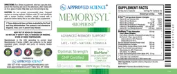 Label for Memorysyl +BioPerine
