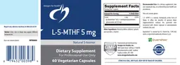 Label for L-5-MTHF 5 mg