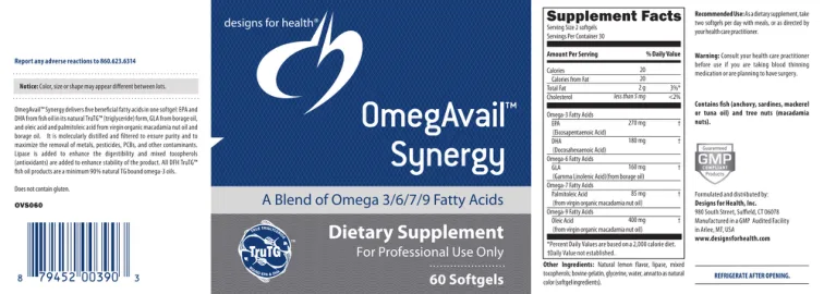 Label for OmegaAvail Synergy