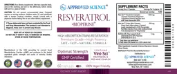 Label for Resveratrol +BioPerine