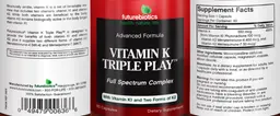 Label for Vitamin K Triple Play