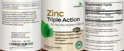 Label for Zinc Triple Action