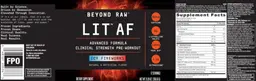 Label for LIT AF Icy Fireworks
