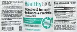 Label for Digestive & Immunity Prebiotics + Probiotics