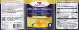 Label for Extra Strength Omega-3 3300 mg Natural Lemon Flavor