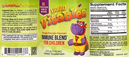 Label for Liquid Immune Blend for Children Orange Flavored