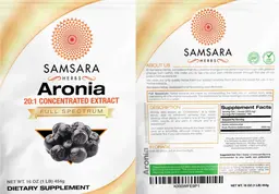 Label for Aronia 20:1 Concentrated Extract